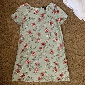 Sage Floral Shirt Dress